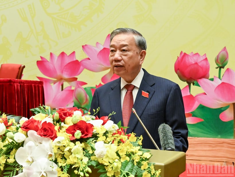 Tổng Bí thư Tô Lâm phát biểu chỉ đạo Đại hội.