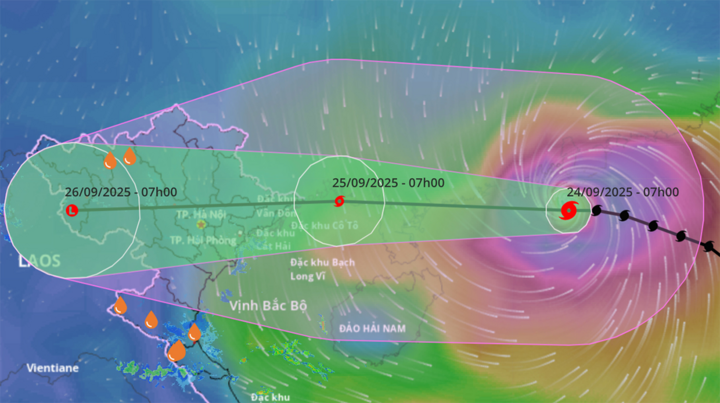Khi Ragasa đổ bộ vào Philippines với sức gió 270 km/h, nó được đánh giá là cơn bão mạnh nhất địa cầu từ đầu năm. (Nguồn: Hệ thống giám sát thiên tai Việt Nam)