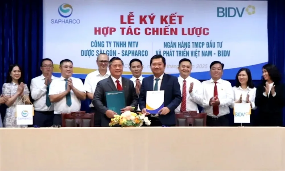 Sapharco និង BIDV - ការិយាល័យប្រតិបត្តិការសាខាទី 2 បានចុះហត្ថលេខាលើកិច្ចព្រមព្រៀងសហប្រតិបត្តិការ