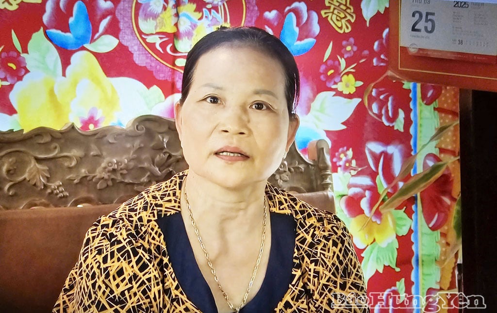 Bà Tạ Thị Thơ, người dân thôn Vân Nội có đất trong diện cần thu hồi để xây dựng chùa Hưng Khánh mới, khẳng định luôn đồng thuận với chủ trương di dời chùa của chính quyền địa phương.