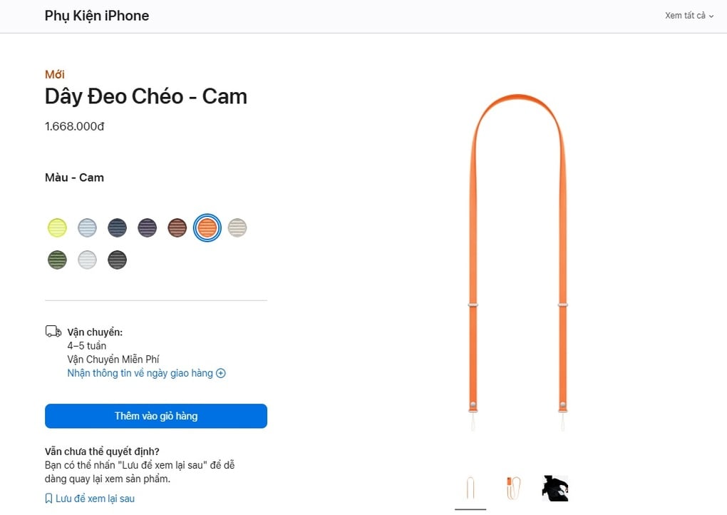 Dây đeo iPhone 17 giá 1,7 triệu đồng cũng khan hàng tại Việt Nam - 1