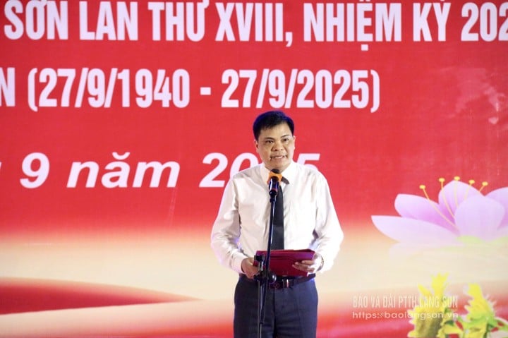 Lãnh đạo UBND xã Bắc Sơn phát biểu tại chương trình