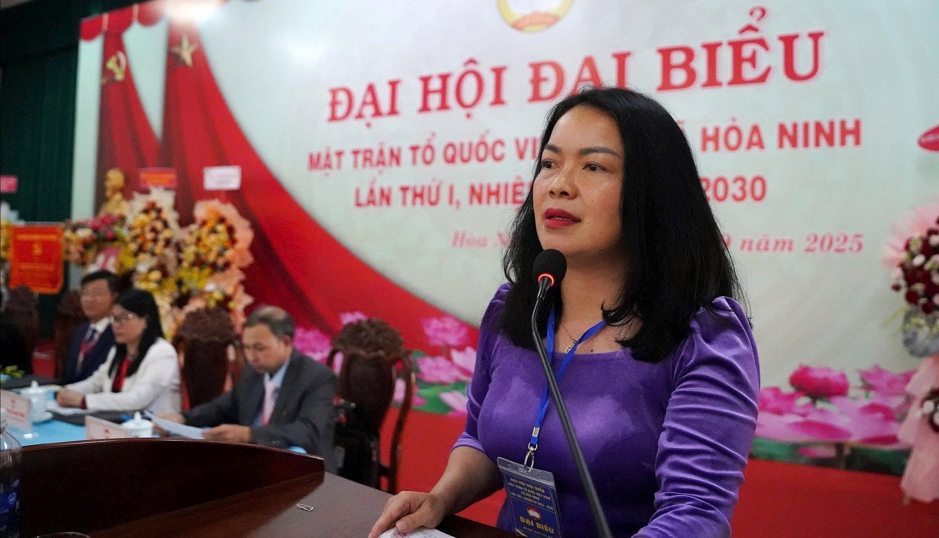 Đồng chí Đỗ Thị Quế Phương phát biểu chỉ đạo tại Đại hội