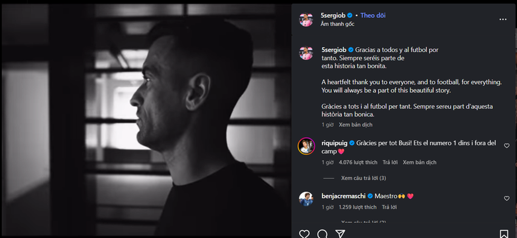 Sergio Busquets tuyên bố giải nghệ - 1