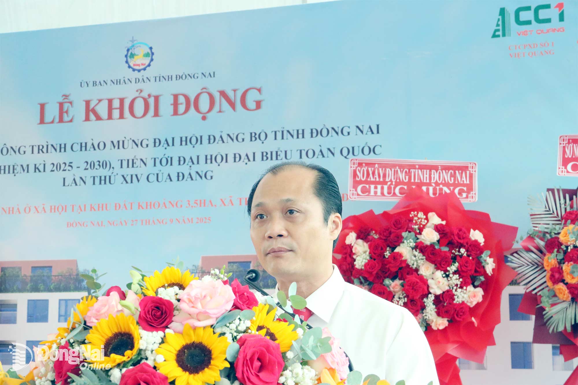 Provincial Party Committee member, Director of the Department of Agriculture and Environment of Dong Nai province Nguyen Tuan Anh spoke at the ceremony. Photo: Vuong The