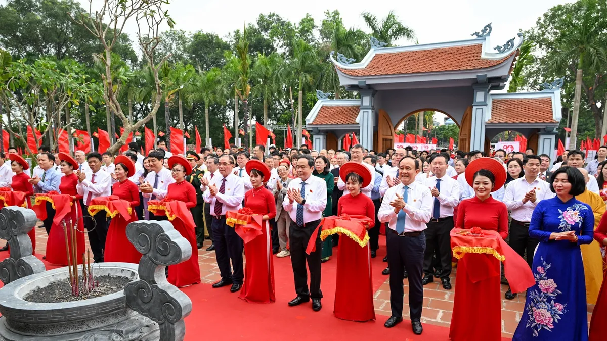 Chủ tịch Quốc hội Trần Thanh Mẫn dự khánh thành Khu lưu niệm Trưởng ban Thường trực Quốc hội Bùi Bằng Đoàn- Ảnh 1.