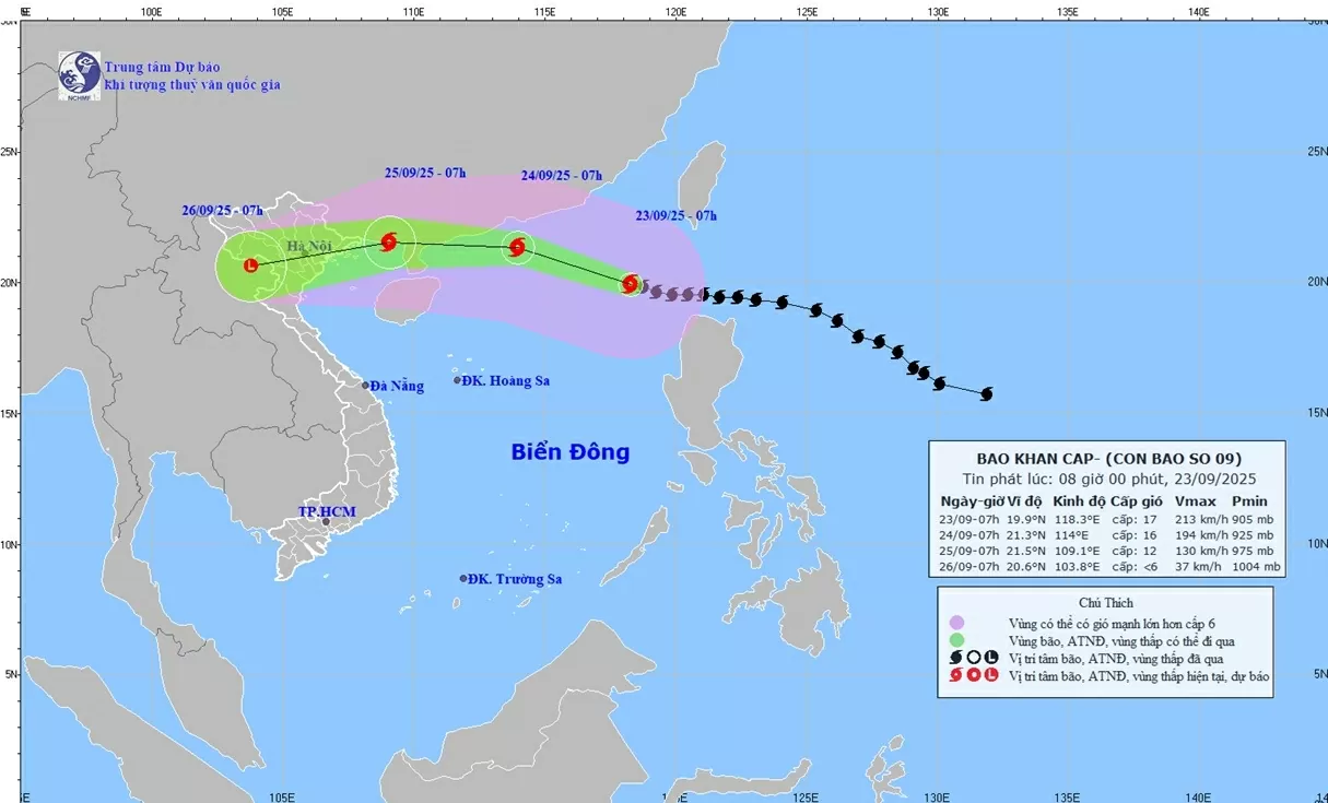 Bộ Y tế: Trực chuyên môn, sẵn sàng thu dung cấp cứu nạn nhân do siêu bão Ragasa