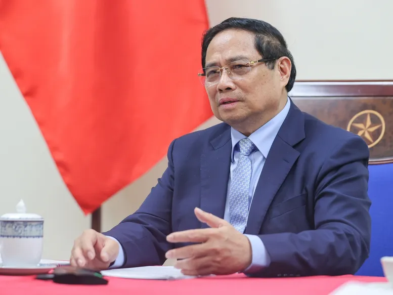Thủ tướng Phạm Minh Chính điện đàm với Thủ tướng Đức - Ảnh 1.