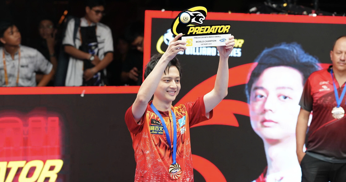 Cơ thủ Đài Loan nhận 1,8 tỉ đồng khi vô địch thế giới trên đất Việt Nam