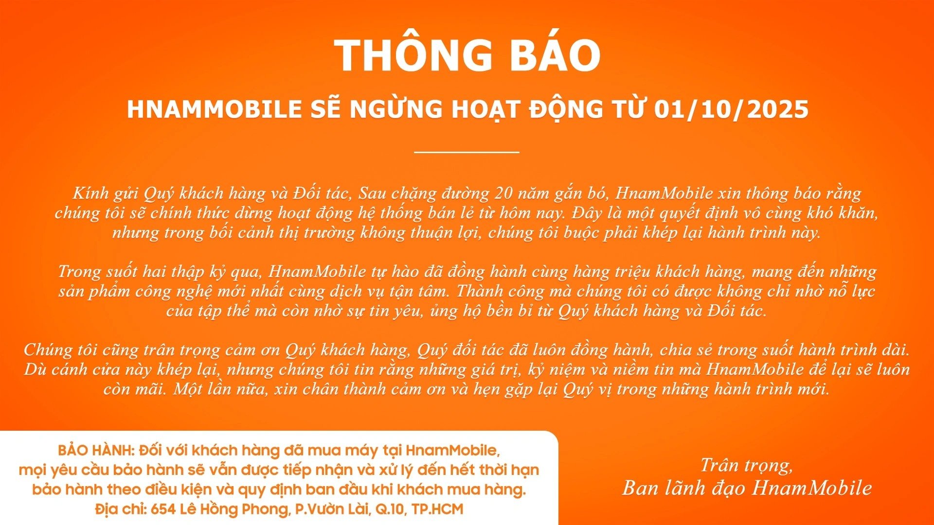 Hnam Mobile dong cua anh 1