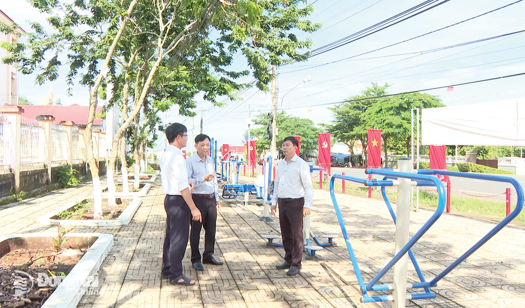 Cultural, physical training and sports facilities are invested in the border commune of Loc Tan. Photo: Thanh Lam