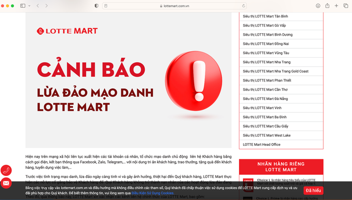 LOTTE Mart bị kẻ gian mạo danh- Ảnh 2.