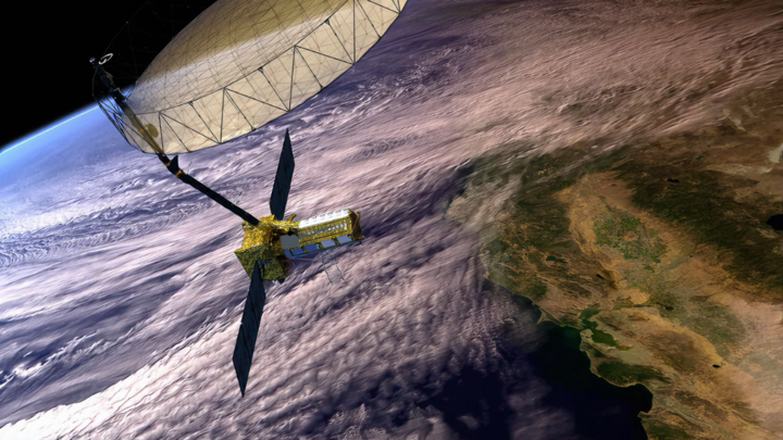 The NISAR satellite (illustrative image) will measure physical changes on the Earth's surface as small as one centimeter. (Source: NASA)