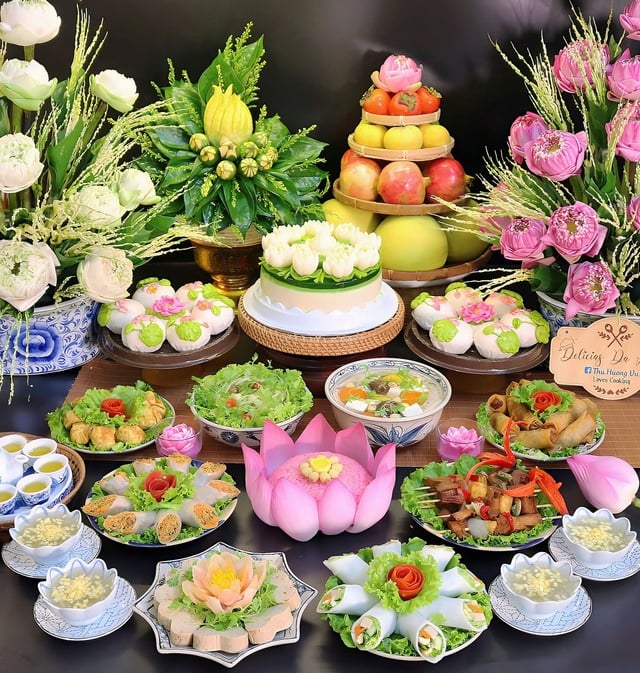 Mâm cỗ chay ngày Rằm: Khi ẩm thực trở thành lời cầu nguyện bình an - Ảnh 2.