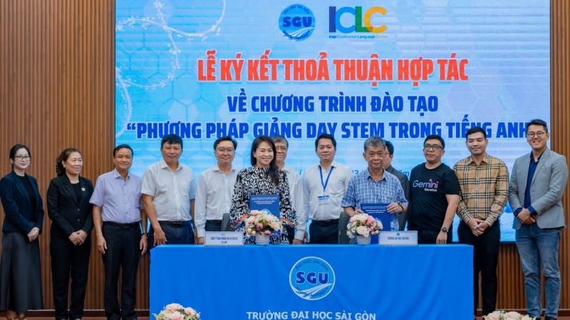 A Universidade de Saigon assinou um Memorando de Entendimento para cooperar na organização do programa de treinamento 