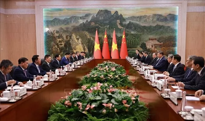 Thủ tướng Phạm Minh Chính hội kiến Tổng Bí thư, Chủ tịch Trung Quốc Tập Cận Bình