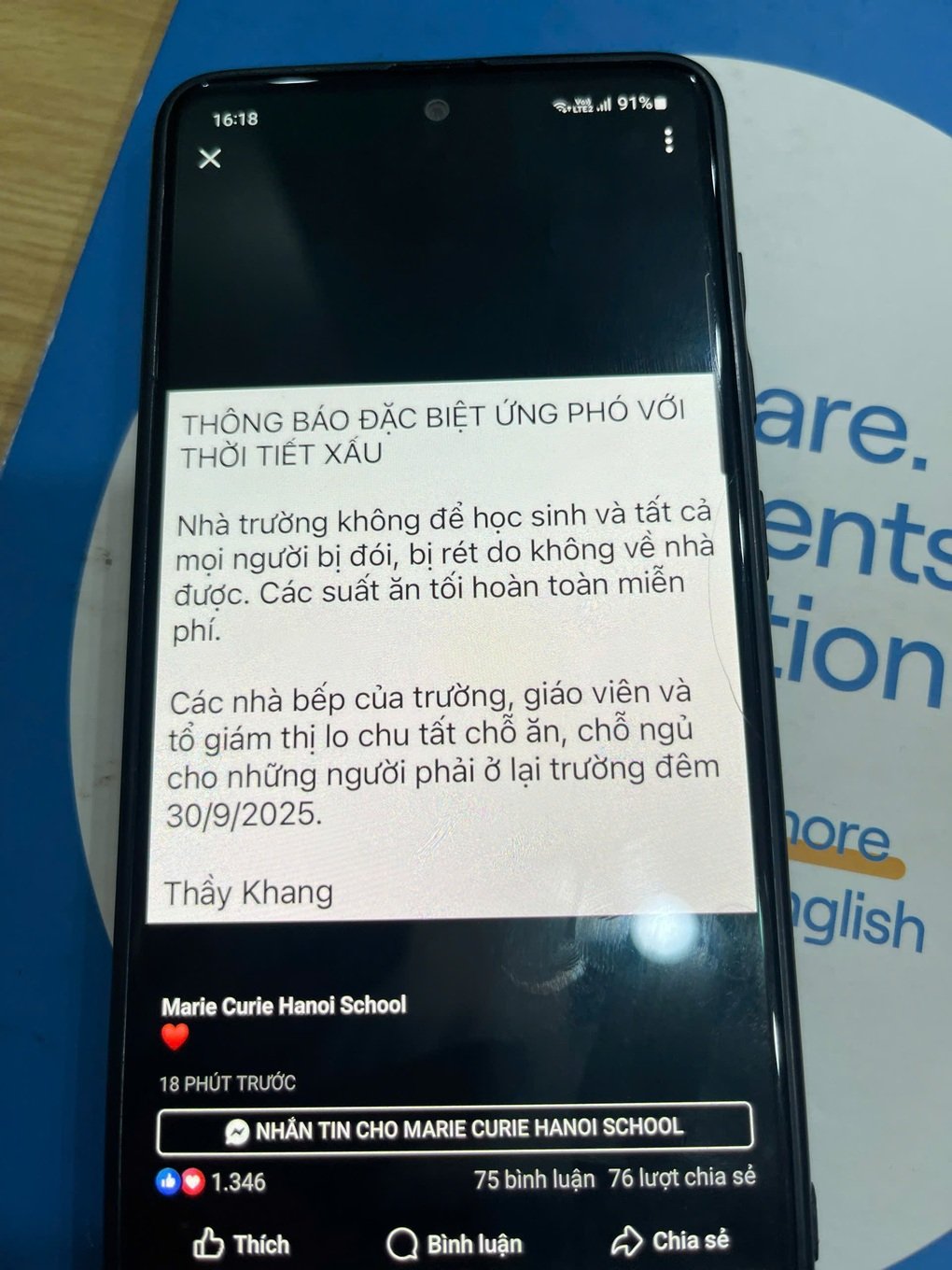 Hàng loạt trường ở Hà Nội thông báo giữ học sinh ngủ lại qua đêm - 2