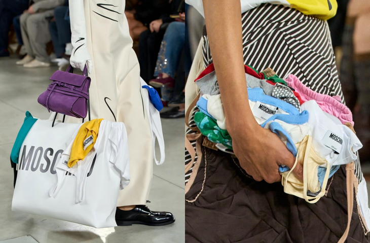 Người mẫu mang chổi cọ bồn cầu, nồi nhôm lên sàn diễn tại Tuần lễ thời trang Milan - Ảnh 5.