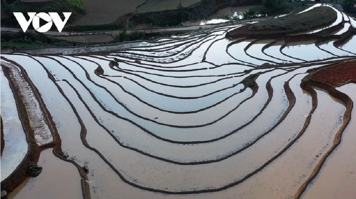 Mu Cang Chai ក្នុងរដូវទឹកជំនន់។ (រូបថត៖ VOV)