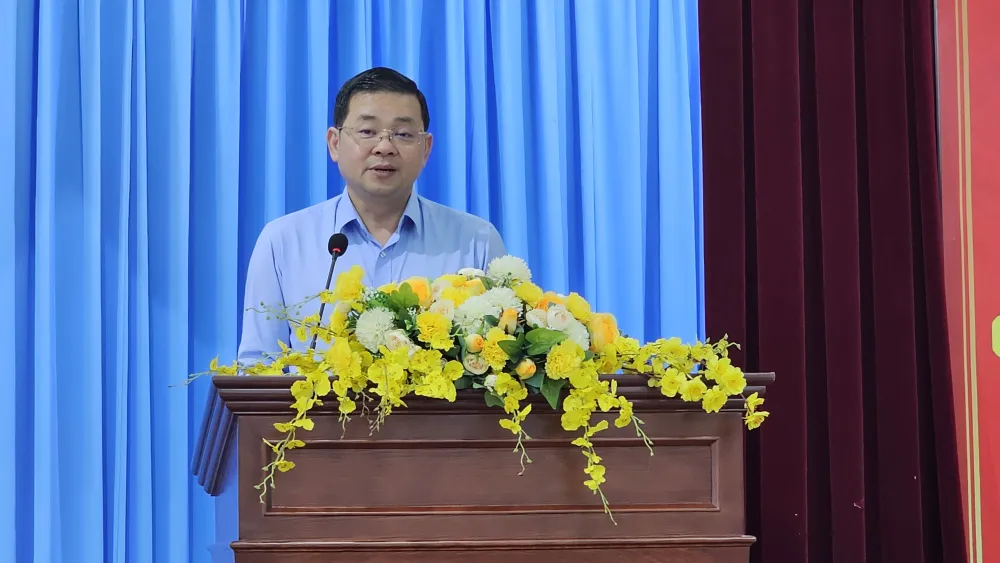 Giám đốc Sở NN-MT TPHCM Nguyễn Toàn Thắng phát biểu. Ảnh: ĐỖ TRÀ GIANG