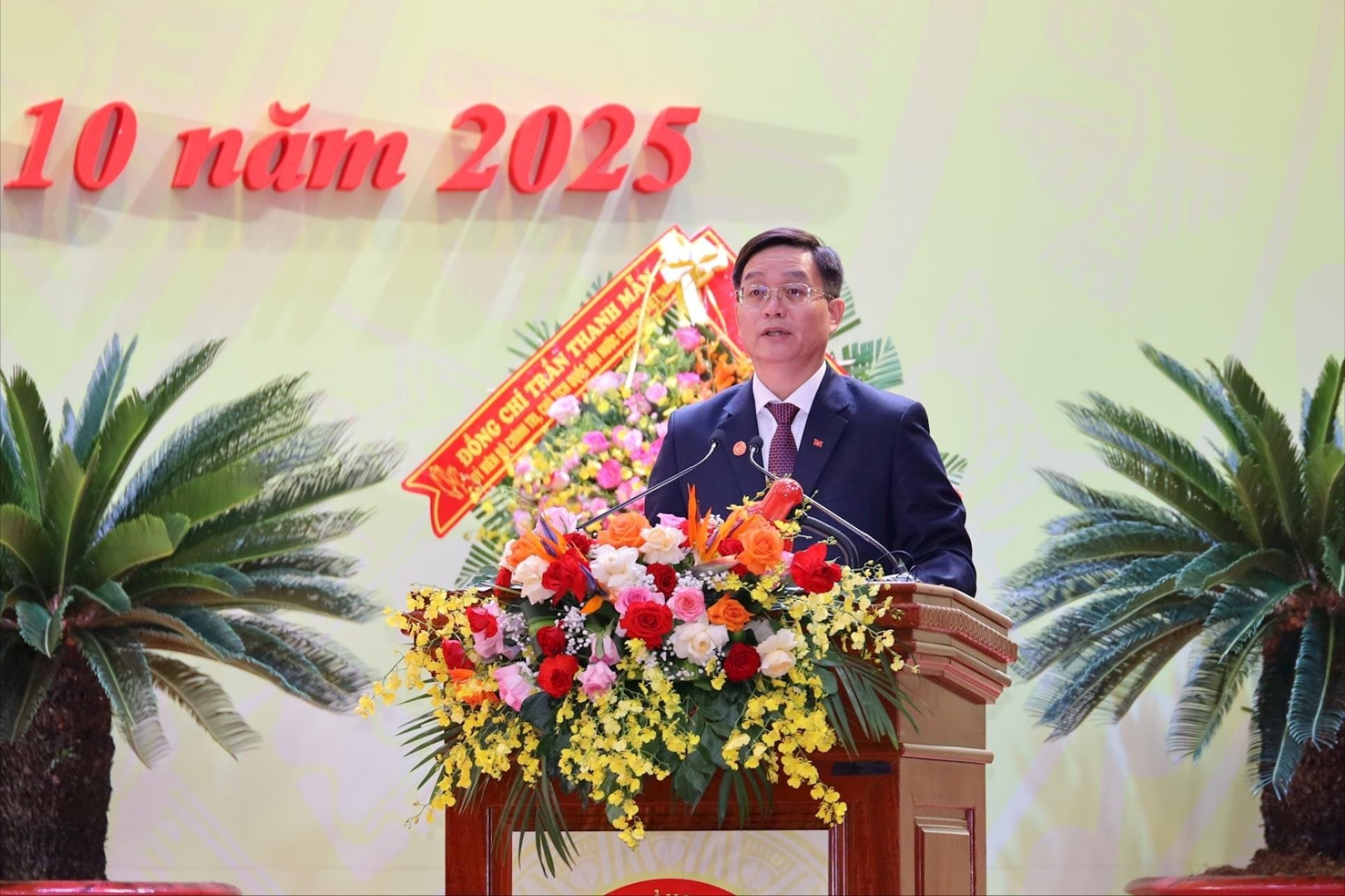 Bí thư Tỉnh ủy Đắk Lắk Nguyễn Đình Trung phát biểu khai mạc Đại hội
