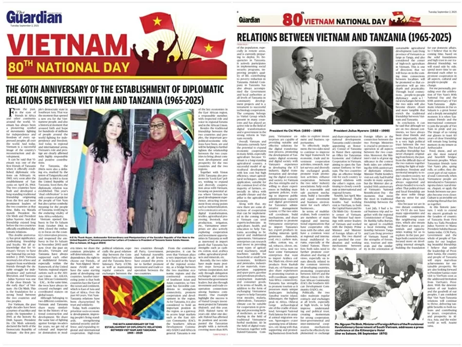 Khánh thành không gian Hồ Chí Minh trong ngày Tết Độc lập tại Tanzania