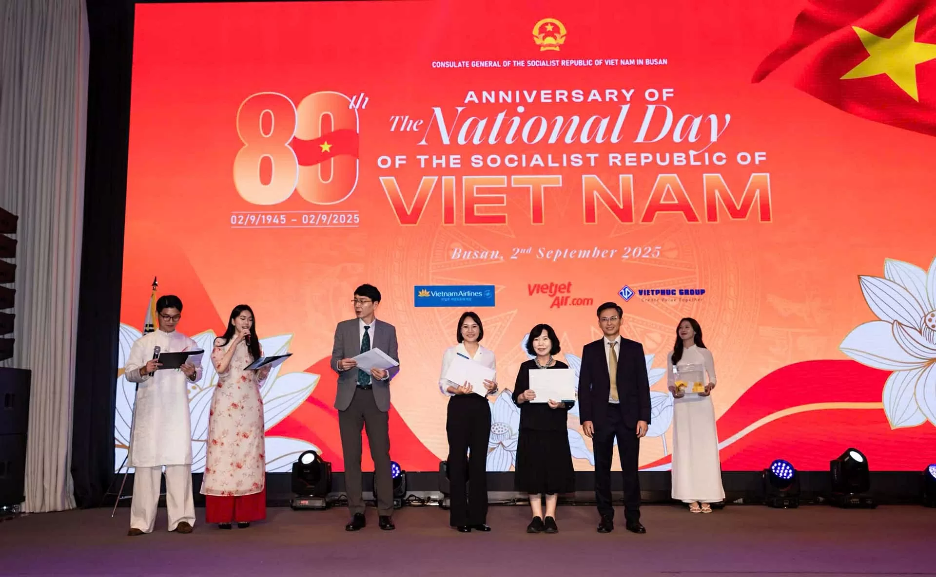 Tổng lãnh sự quán Việt Nam tại Busan tổ chức trọng thể Lễ kỷ niệm 80 năm Quốc khánh 2/9