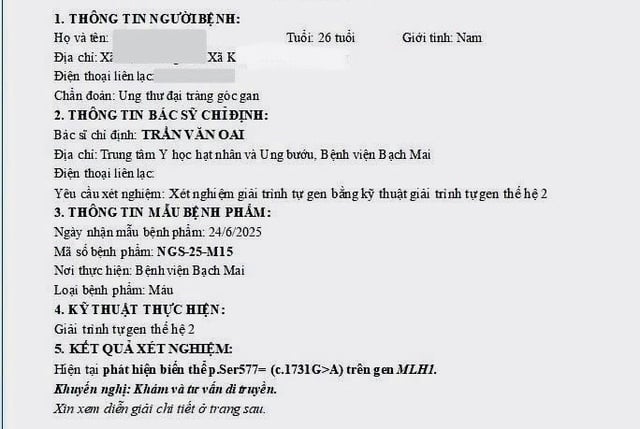 Tìm thấy 'gen ung thư gia đình' khiến nhiều người trẻ mắc bệnh - Ảnh 1.