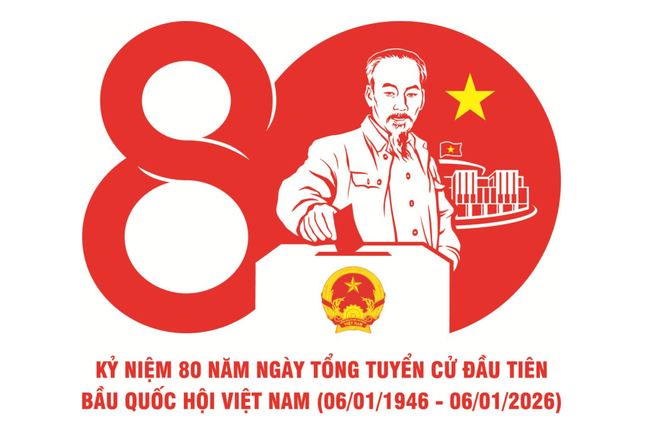 Phê duyệt mẫu biểu trưng sử dụng trong các hoạt động tuyên truyền kỷ niệm 80 năm Ngày Tổng tuyển cử đầu tiên bầu Quốc hội Việt Nam  - Ảnh 1.