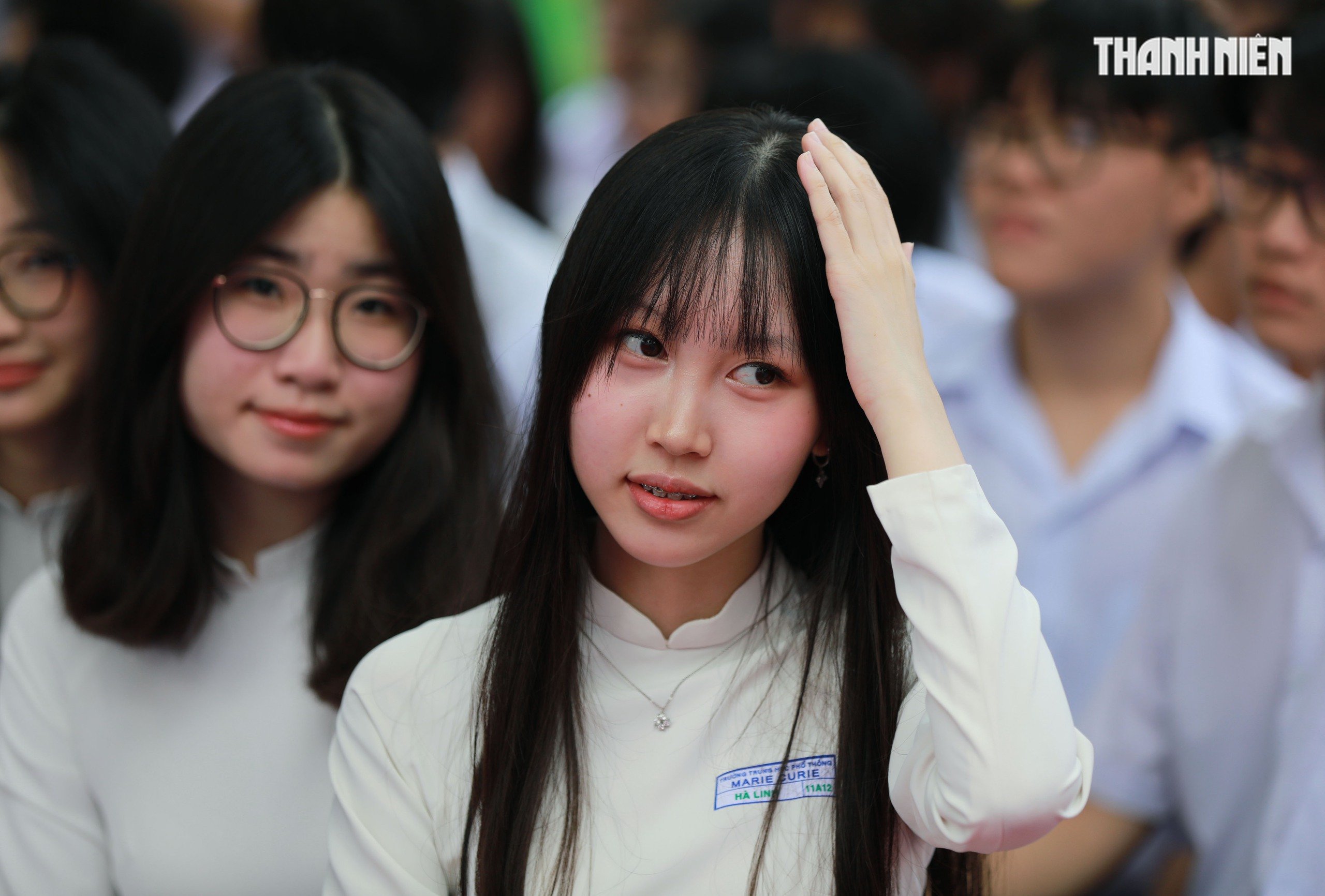 Nữ sinh trường THPT Marie Curie rạng ngời trong ngày khai giảng 107 năm lịch sử - Ảnh 4.