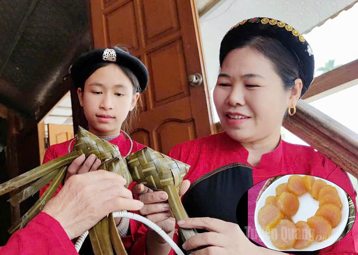 Bánh chim gâu và bánh lẳng của người Tày.