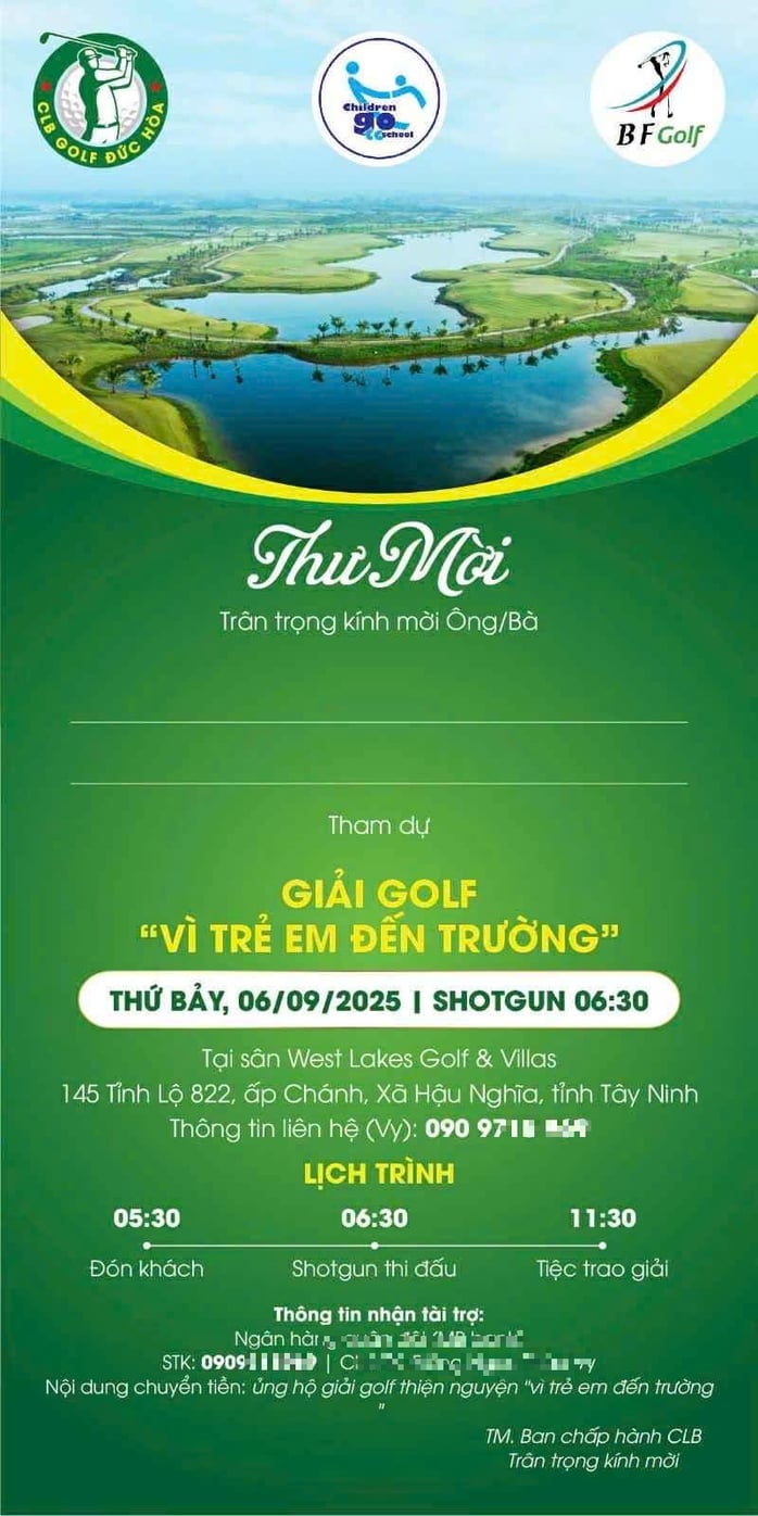 Giải Golf ở Tây Ninh tự ý đưa tên cơ quan báo chí vào Đơn vị bảo trợ truyền thông - Ảnh 1.