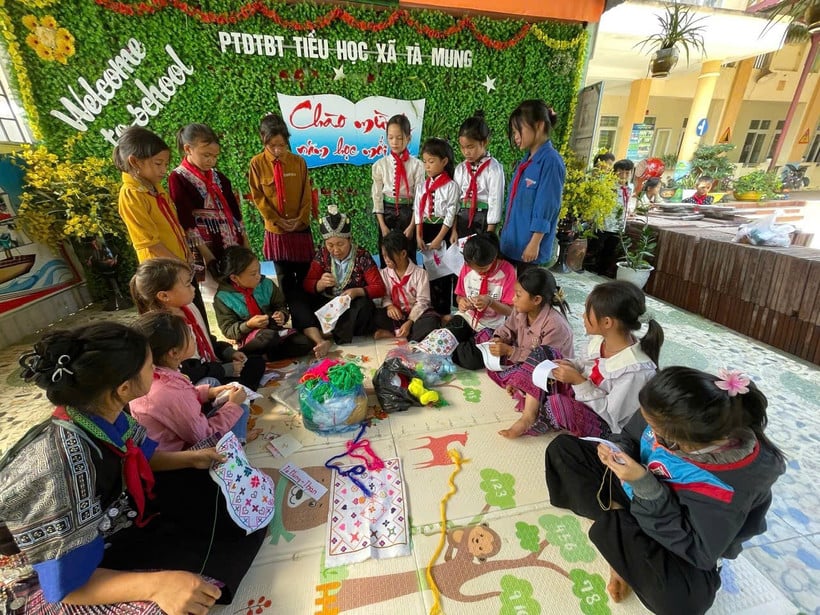 Model of cultural preservation in schools in Lai Chau. (Photo: TRAN TUAN)