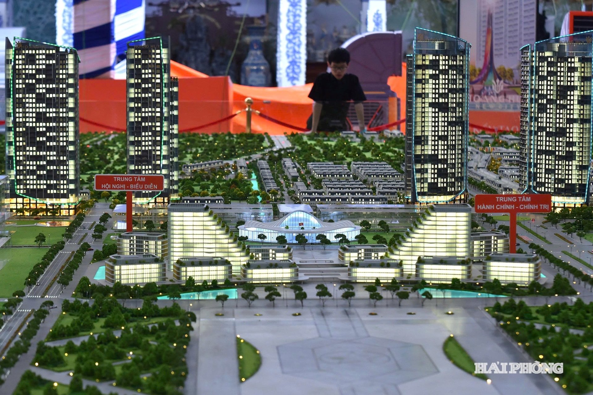 Model perspektif Kawasan Perkotaan North Cam River di pameran