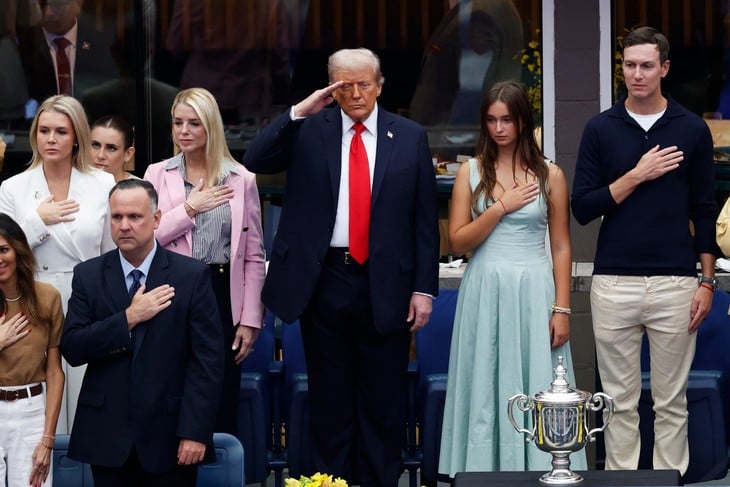 Tổng thống Donald Trump gây 'hỗn loạn' ở chung kết US Open 2025 - Ảnh 2.
