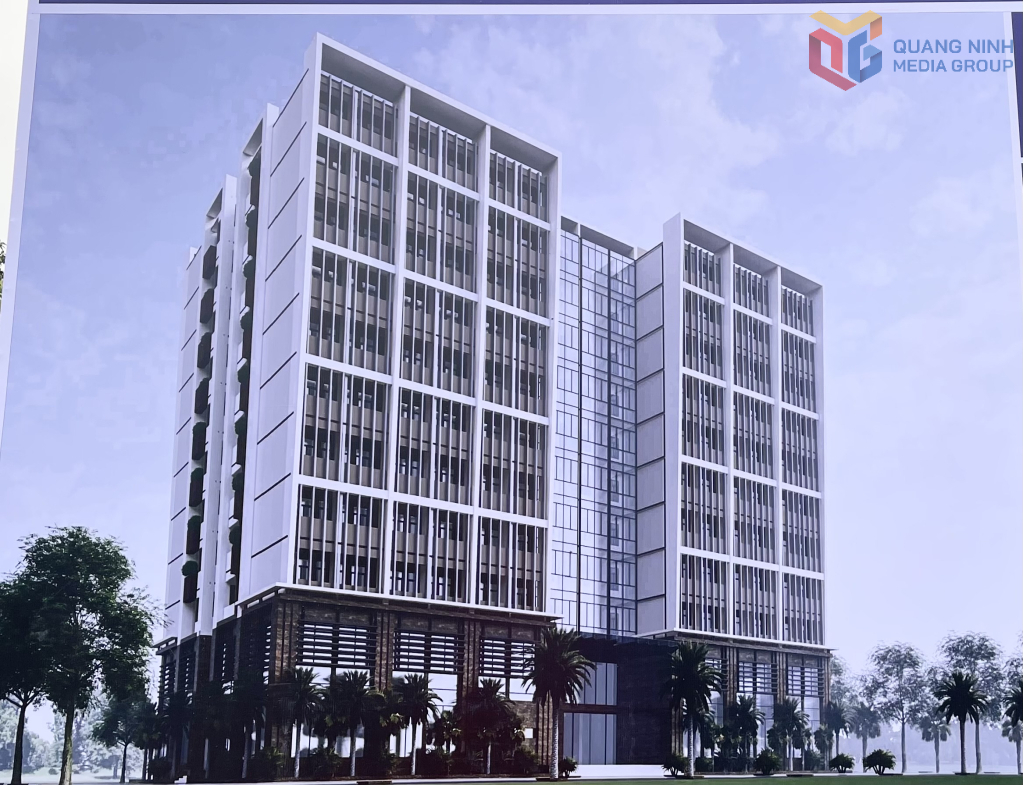 Phối cảnh tổng thể Dự án đầu tư xây dựng nhà ở tập thể cán bộ, công nhân viên Công ty Than Khe Chàm.