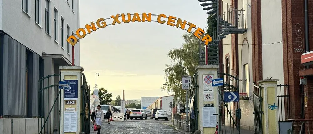 Il centro commerciale Dong Xuan, gestito da vietnamiti in Germania. Foto: DPA/ PAUL ZINKEN