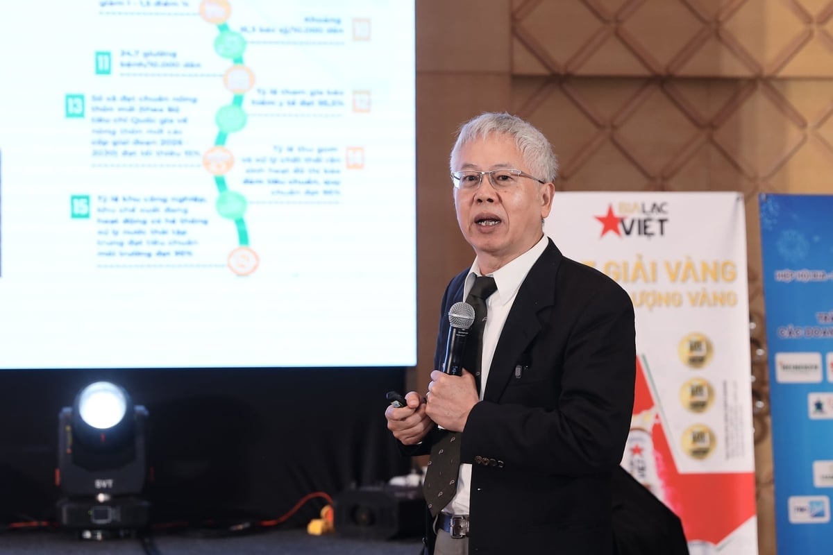 Il dottor Nguyen Duc Kien, vicepresidente permanente della VBA, interviene alla conferenza. Foto: Thanh Hung. TS. Nguyễn Đức Kiên, Phó Chủ tịch Thường trực VBA phát biểu tại Hội nghị. Ảnh: Thanh Hùng.