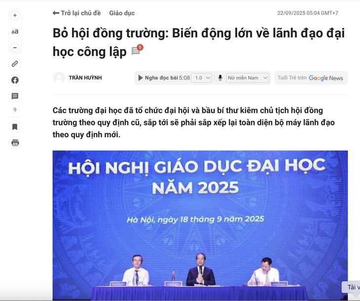 Lấp khoảng trống hội đồng trường - Ảnh 1.