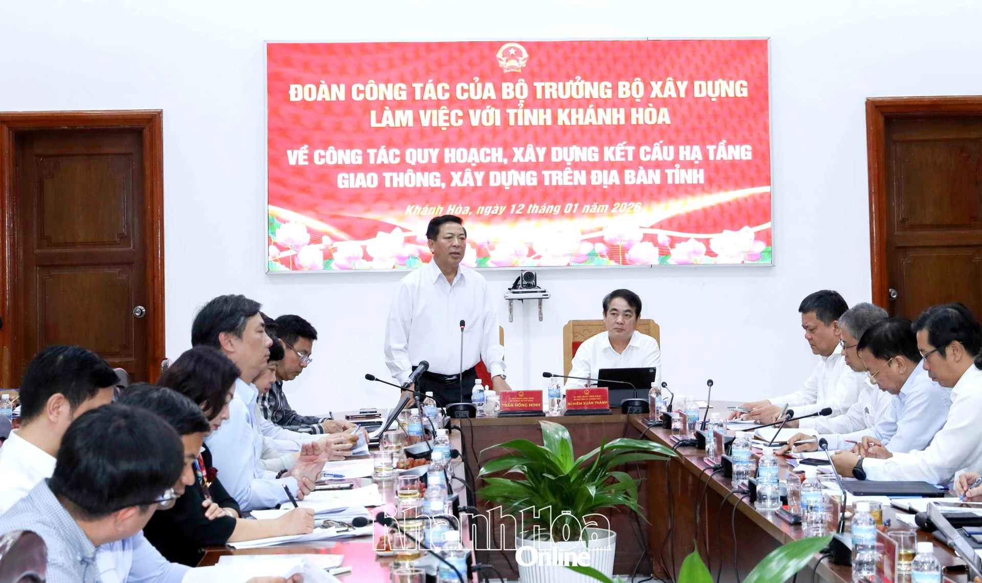 Đồng chí Trần Hồng Minh phát biểu kết luận tại buổi làm việc.