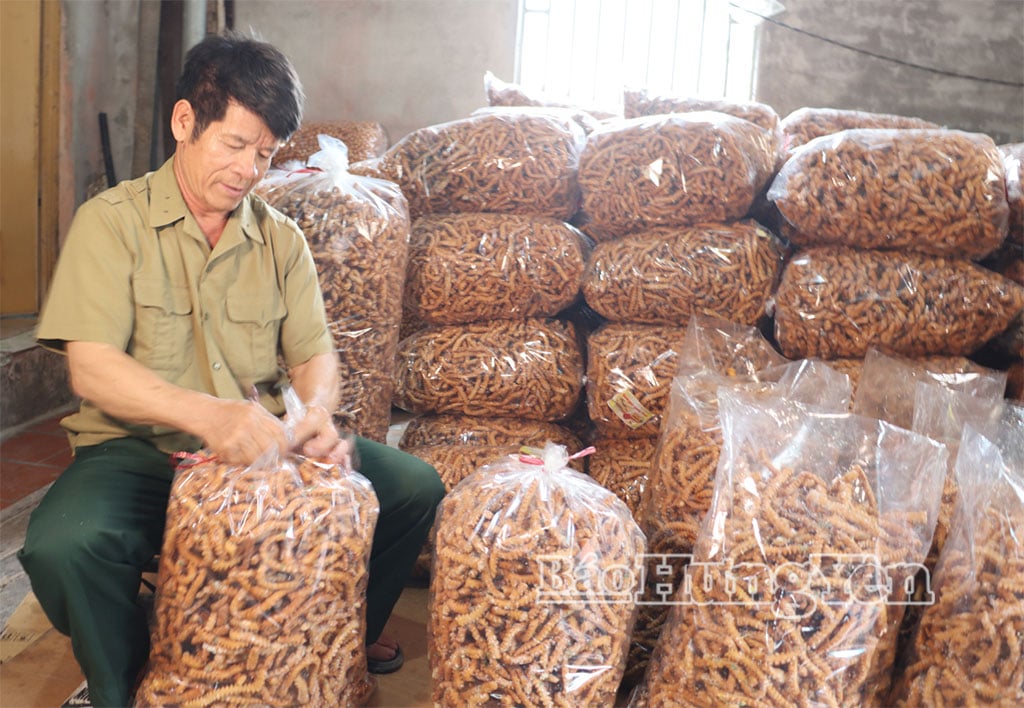 Despite being a disabled veteran of category 1/4, Vu Van Tung still developed the confectionery business in his local area.