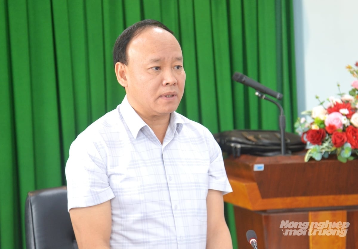 Ông Nguyễn Tùng Phong, Cục trưởng Cục Quản lý và Xây dựng công trình Thủy lợi yêu cầu xây dựng kế hoạch vận hành các công trình hết sức linh hoạt nhưng cần bám sát quy trình để nâng cao hiệu quả phòng chống thiên tai, bào vệ sản xuất. Ảnh: Trung Chánh.