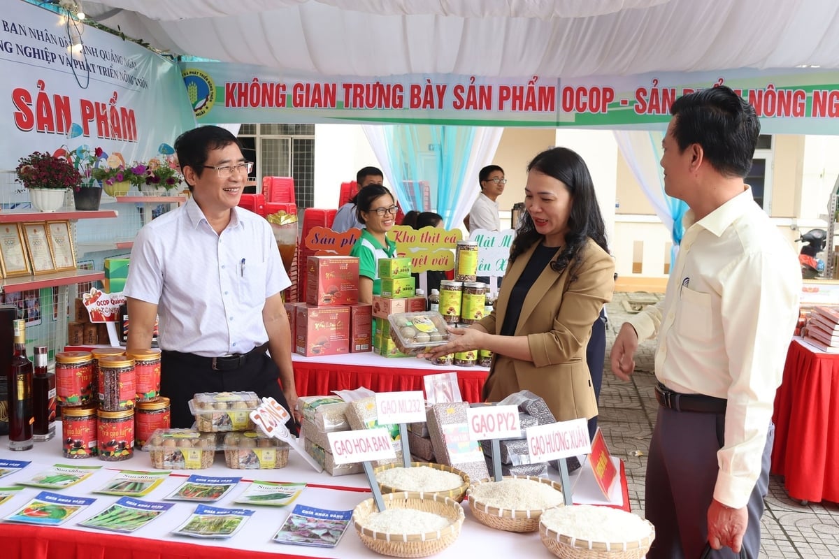 Các sản phẩm OCOP Quảng Ngãi không chỉ góp phần nâng cao thu nhập cho người dân mà còn quảng bá hình ảnh vùng đất, con người địa phương. Ảnh: L.K.