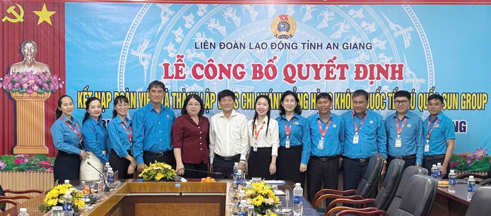 ការបង្កើតសហជីពនៅសាខាអាកាសយានដ្ឋានអន្តរជាតិភូកុករបស់ក្រុមហ៊ុន Sun Group