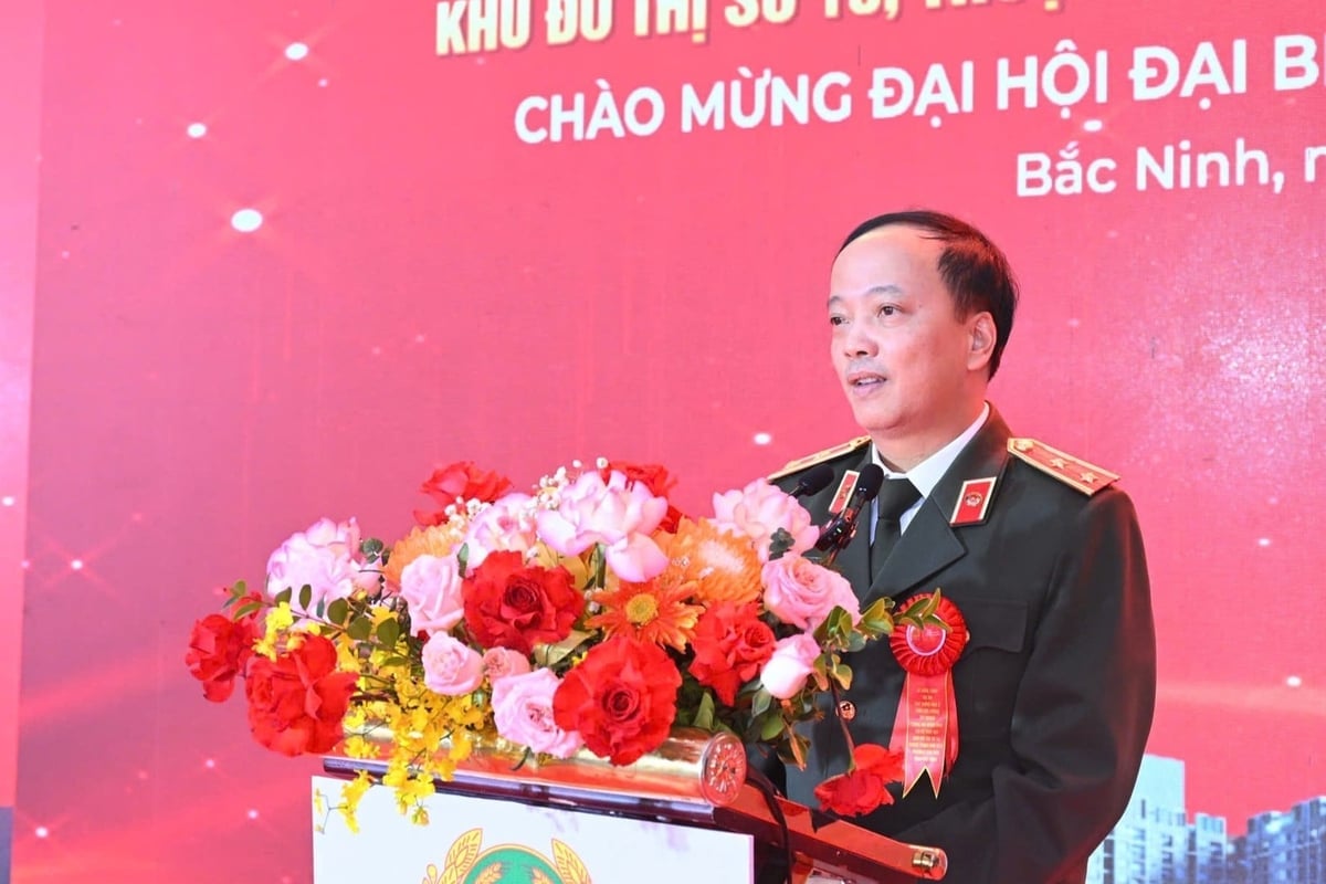 Thứ trưởng Đặng Hồng Đức phát biểu tại buổi lễ. Ảnh: Bộ Công an.