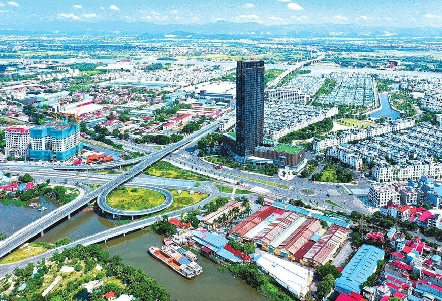 Hai Phong şehrinin panoramik görüntüsü. Một góc không gian đô thị hiện đại của TP. Hải Phòng