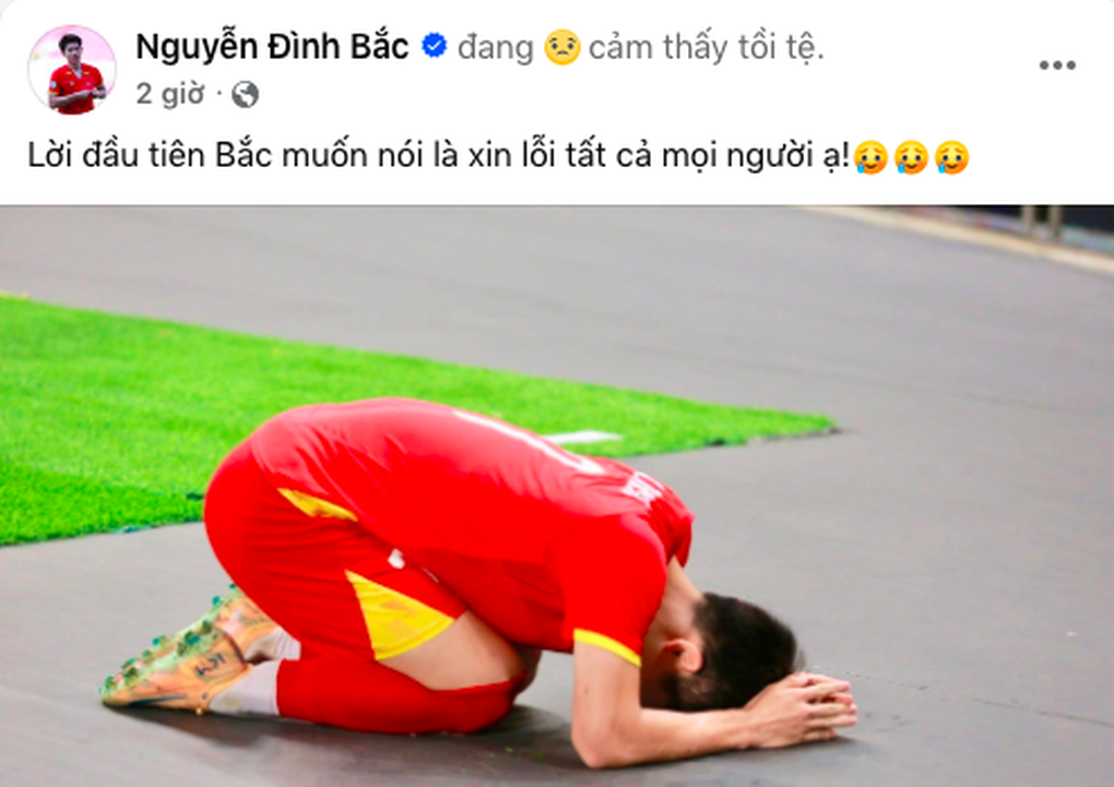 Dinh Bac rührte die Fans nach der Niederlage gegen China U23 zu Tränen und entschuldigte sich.