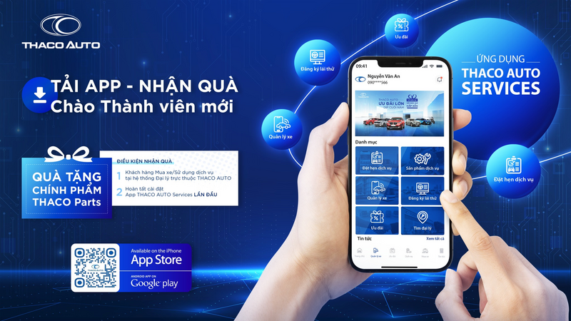 مشتریانی که برای اولین بار اپلیکیشن خدمات خودرو تاکو (THACO AUTO Services) را نصب و فعال کنند، هدیه‌ای دریافت خواهند کرد.