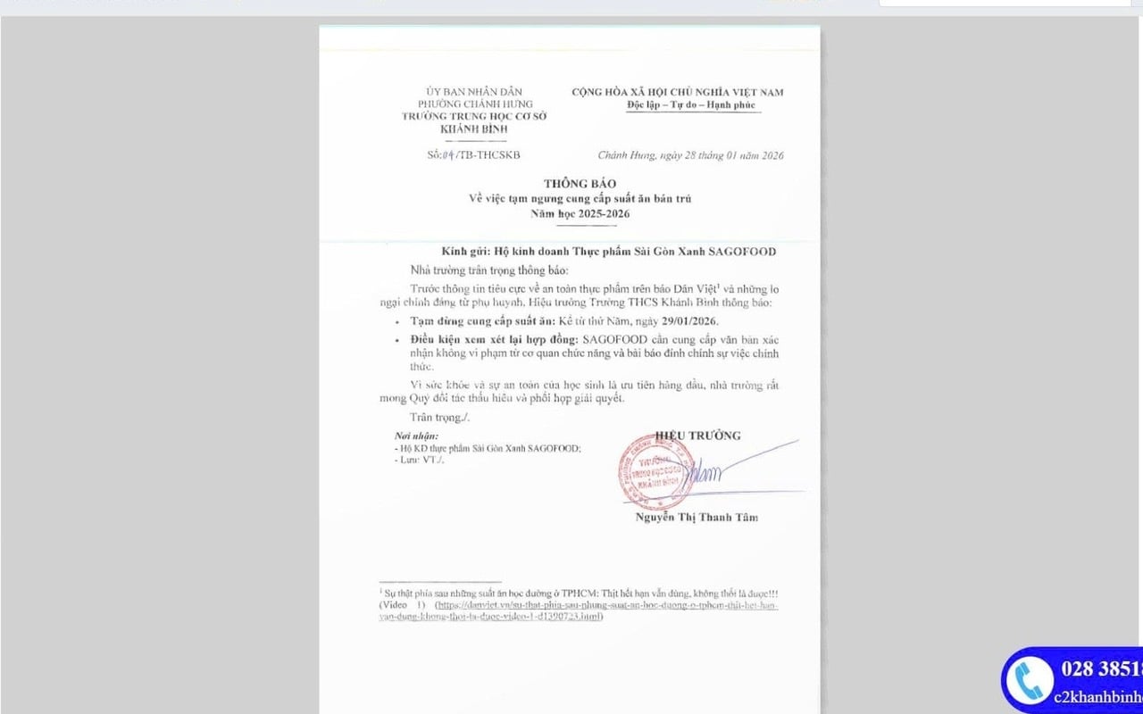 Công văn khẩn của Sở GD-ĐT TPHCM gửi Sở An toàn thực phẩm  - Ảnh 2.