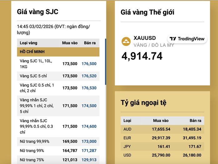 Tối 3-3, giá vàng miếng SJC, vàng nhẫn tăng rất nhanh - Ảnh 2.